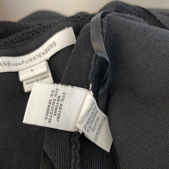 Diana Von Furstenberg “Moscow” Mesh Insert Dress Size L - Picture 10 of 14